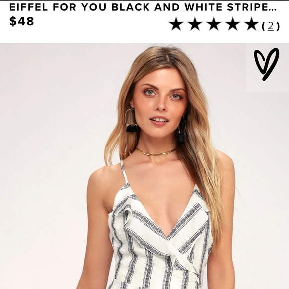 white and black ruffle dress - Picture 2 of 4